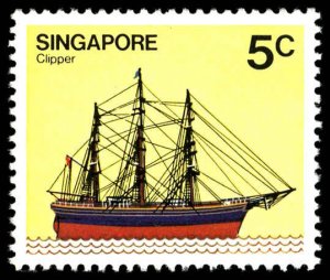 SINGAPORE Sc 337 VF/MNH - 1980 5c - Clipper Ships