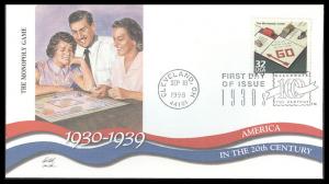 #3185o Monopoly Game Fleetwood FDC