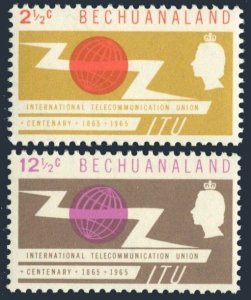 Bechuanaland 202-203,MNH.Michel 177-178. ITU-100,1965.