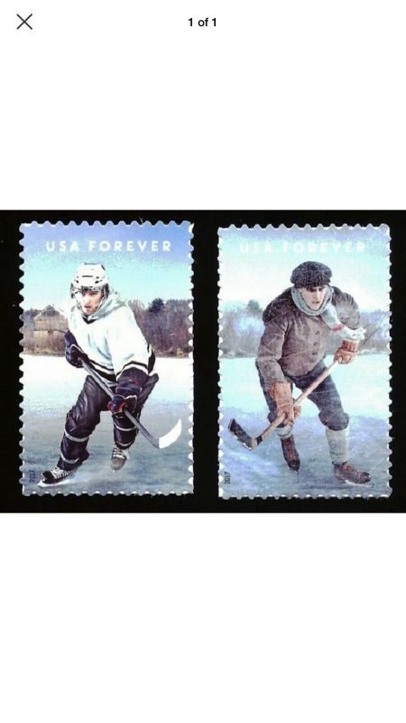 US - Singles - 2017 Sc #5252-53 - The History of Hockey - MNH