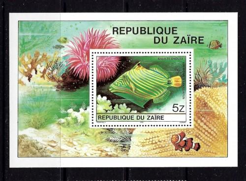 Zaire 981A NH 1980 Tropical Fish souvenir sheet