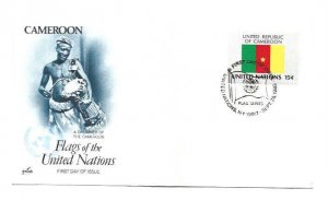 United Nations #338 15c Flag Series 1980, Cameroon, ArtCraft FDC