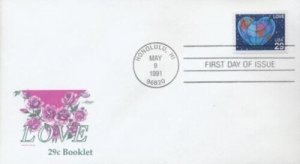 2536 29c LOVE FDC 1991 - Artmaster