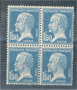 FRANCE, POSTAL FORGERY 1.50F, PASTEUR BLo4 NEVER HINGED **!