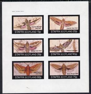 Staffa 1982 Moths (Hawk Moths) imperf set of 6 values (15...