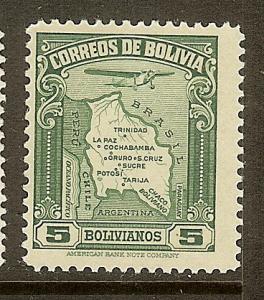 Bolivia, Scott #C50, 5b Map of Bolivia, MLH