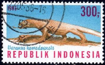 Lizard, Komodo Dragon, Indonesia stamp SC#1286C used