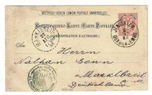 Shana Tova Jerusalem Palestine 1885 Jewish Judaica PC send by Israel Goldwicht