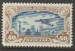 MEXICO CO14,  40¢ OFFICIAL AIR MAIL, SINGLE, MINT, NH. F-VF.