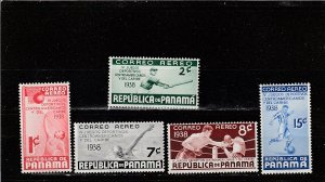 Panama  Scott#  C43-C47  MNH  (1938 Central American & Caribbean Games)