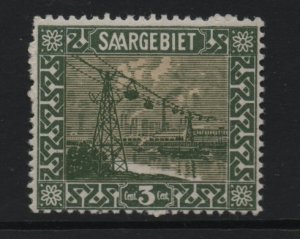 Saar  #99 MH  1922  Cable railway Ferne 3c