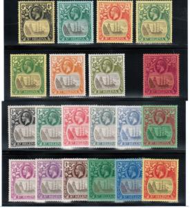 St Helena #79 - #93 #95 - #99 (SG #92 / #112) Very Fine Mint Original Gum Hinged