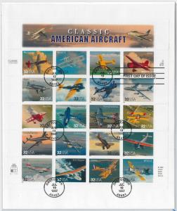 USA - POSTAL HISTORY - SCOTT # 3142  a-t FDC COVER 1997 : AMERICAN AIRPLANES
