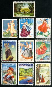 Latvia Stamps Lot of 10 Old Time Labels Very Old