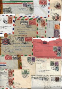 MEXICO 1940s COLLECTION OF 16 WAR TIME MANY CENSORED COVERS ALL TO NY