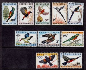 Rwanda Sc 239-48 NH issue of 1967 - Birds