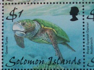 SOLOMON ISLAND -1999 SC#874 MARINE LIFE- PHILEXFRANCE'99 STAMP SHOW- S/S