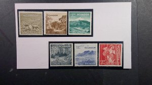 Ecuador 1956 Pictorial Airmail Scott# C288-C297 complete set of 10  VF-XF LH