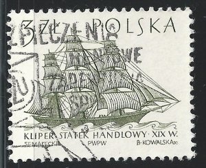 Poland #1212 3z Ancient Ships 19th Cent Merchantman - Used