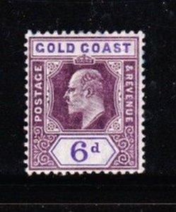 Album Treasures Gold Coast Scott # 43  6p Edward VII  Mint Hinged