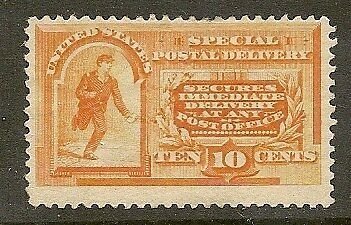 USA SPECIAL DELIVERY SCOTT E3 VERY FRESH MOUNTED MINT..LARGE PART OG