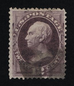 VERY NICE GENUINE SCOTT #162 F-VF USED 1873 CBNC BLACKISH VIOLET CLAY #18776