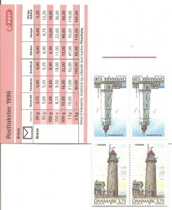 Denmark 1996 #1055a MNH. Lighthouses, booklet