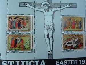 ST. LUCIA # 351-354a-MINT NEVER/HINGED---COMPLETE SET + SOUVENIR SHEET---1974