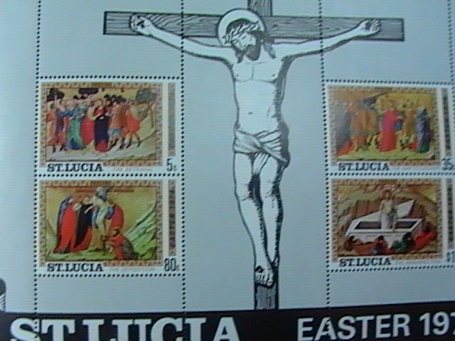 ST. LUCIA # 351-354a-MINT NEVER/HINGED---COMPLETE SET + SOUVENIR SHEET---1974