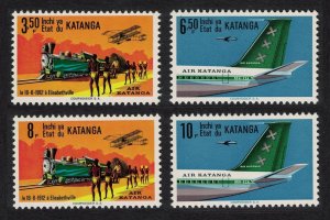 Katanga Aircrafts Train Safari 4v 1961 MNH SG#73-76 MI#75-78