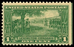 US Sc 617 F-VF/MNH - 1925 1¢ Green - Lexington-Concord Issue