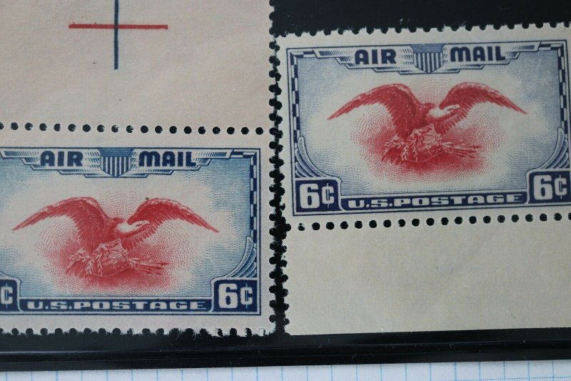 US Sc# C23c Blue & Ultramarine variety Superb GEMS w/ corner margins MNH