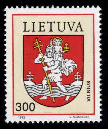 LITHUANIA Scott 432 MNH**Vilnius Coat of Arms 1992 stamp