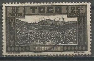 TOGO, 1925, used 25c, Cotton Fields Scott J15