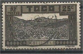 TOGO, 1925, used 25c, Cotton Fields Scott J15