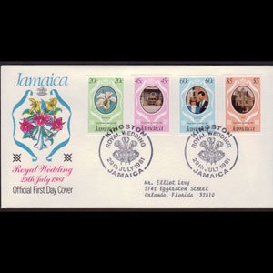 JAMAICA 1981 - FDC - 500-3 Royal Wedding