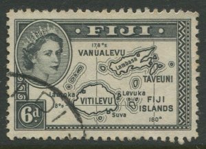 STAMP STATION PERTH Fiji #154 QEII Definitive Issue Used 1954 CV$1.00