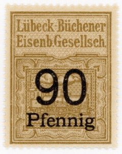 (I.B) Germany Railway : Lubeck-Buchener Eisenbahn 90pf