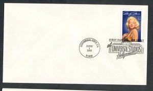 2967 Maryln Monroe FDC with no cachet