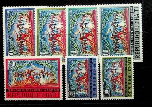 HAITI Sc C289-95 NH ISSUE OF 1968 - LOCAL CEREMONY