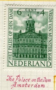 NETHERLANDS; 1948 early Social Fund issue fine Mint hinged 6c. value