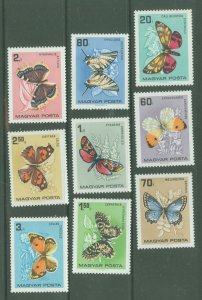 Hungary #1726-1734 Mint (NH) Single (Complete Set) (Butterflies)
