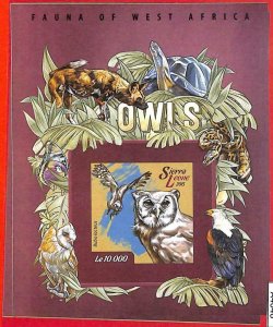 A4646 - SIERRA LEONE - ERROR IMPERF: 2015, owls, turtles,...-