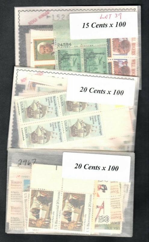 US Postage Below Face, FREE SHIPPING, $55 Face Value for only 39.99 Lot 37