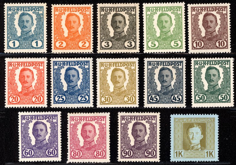 Austria 1918  Scott #M69-82 MLH