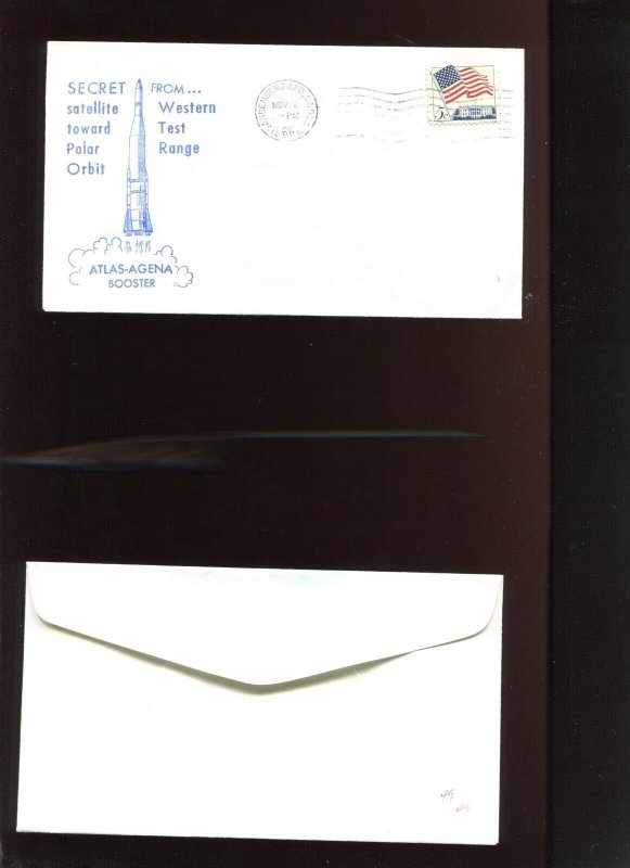 SECRET POLAR ORBIT SATELLITE LAUNCH NOV 2 1966  VANDENBERG AFB COVER DC173