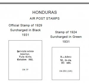 PRINTED HONDURAS [CLASS.] 1865-1940 STAMP ALBUM PAGES (48 pages)