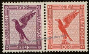 Germany 1930 Eagle Airmail Se-Tenant Zusammendruck MH 82104