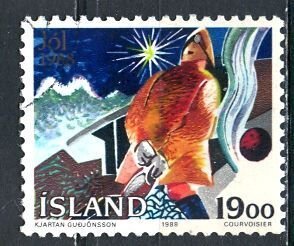 Iceland 1988: Sc. # 669;  Used Single Stamp