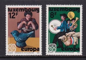 Luxembourg   #657-658    MNH   1981  Europa